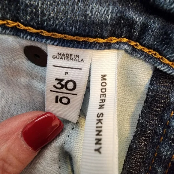 LOFT Modern Skinny Distressed Jeans - Picture 3 of 3